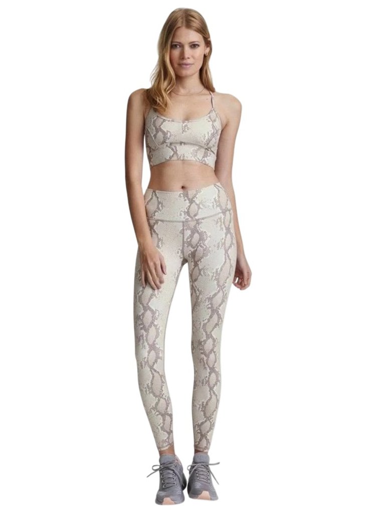 Varley Century Legging 2.0 (25") Pants Champagne Snake Gray Workout Leggings New